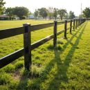 2-Rail Black PVC Horse Fence